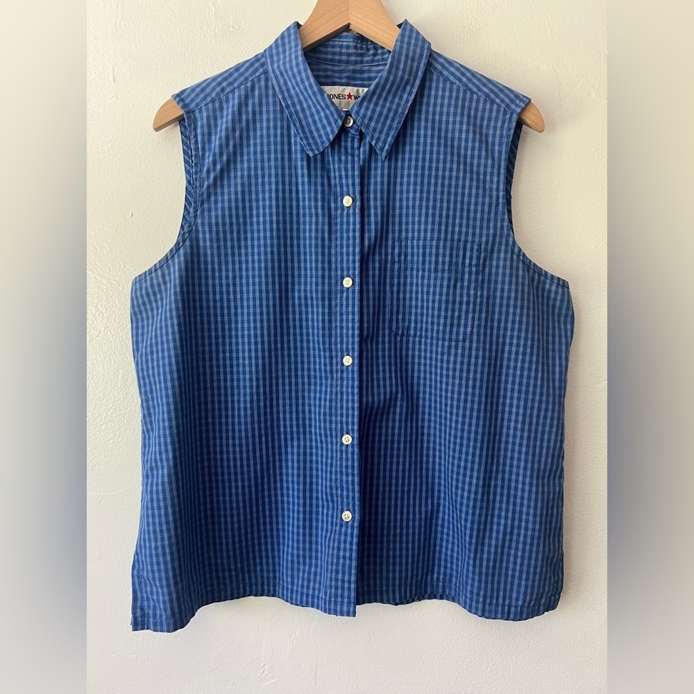 Vintage Jones Wear Plaid Sleeveless Shirt